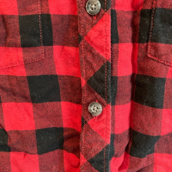 Eddie Bauer buffalo check flannel button down shirt - Picture 3 of 5